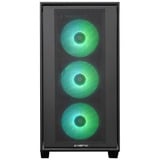 Chieftec Hunter 3 midi tower behuizing Zwart | 2x USB-A | 1x USB-C | RGB | Tempered Glass