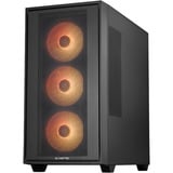 Chieftec Hunter 3 midi tower behuizing Zwart | 2x USB-A | 1x USB-C | RGB | Tempered Glass