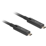 DeLOCK Actieve optische USB-C kabel Zwart, 10 meter, 8K