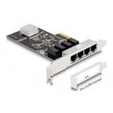 DeLOCK PCI Express x4 Card 4 x RJ45 Gigabit LAN netwerkadapter 