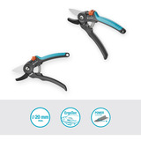 GARDENA Snoeischaar PremiumCut voor droog hout Grijs/turquoise, aambeeldsnede, 20 mm snoeidiameter