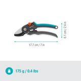 GARDENA Snoeischaar PremiumCut voor droog hout Grijs/turquoise, aambeeldsnede, 20 mm snoeidiameter
