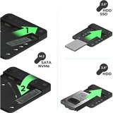 ICY BOX IB-2913MCL-C31 dockingstation 2,5"/3,5" SATA, M.2 NVMe