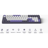 Iqunix F97 Lavandin Wireless Mechanical Keyboard, gaming toetsenbord Lavendel, US lay-out, IQUNIX Moonstone Turbo, RGB leds, 96%, Hot-swappable, PBT, 2.4GHz | Bluetooth 5.1 | USB-C