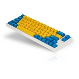 Leopold FC660MR/EYBPD(W), gaming toetsenbord Wit/geel, US lay-out, Cherry MX Red