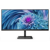 Philips 346E2LAE/00 34" UltraWide monitor Zwart, 2x HDMI, DisplayPort, USB-C 3.2, USB-A 3.2, AMD FreeSync, sound