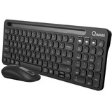Qware Florence Draadloze Combo desktopset Zwart, EU lay-out (QWERTY), Scissor switches, 80% (TKL)	, 1200 DPI, 2,4 GHz USB | Bluetooth