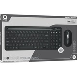 Qware Florence Draadloze Combo desktopset Zwart, EU lay-out (QWERTY), Scissor switches, 80% (TKL), 1200 DPI, 2,4 GHz USB | Bluetooth