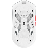 WLMouse Beast X Max V2 Wireless Gaming Mouse - White/Red Wit/rood, 50 - 50.000 dpi, 8K, 2.4GHz / USB-C