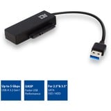 ACT Connectivity USB 3.2 Gen1 naar 2,5/3,5 inch SATA Adapterkabel voor SSD/HDD Zwart, USB 3.2 (5 Gbit/s)