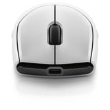 Alienware Tri-Mode draadloze gamingmuis - AW720M Wit, 26.000 DPI, 2,4 GHz / Bluetooth / USB-C