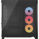 Corsair FRAME 4500X RS-R ARGB + NAUTILUS 360 RS ARGB midi tower behuizing Zwart | 2x USB-A | 1x USB-C | Tempered Glass