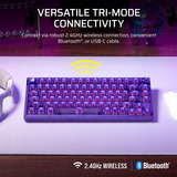 Corsair K65 Plus Wireless RGB mechanisch gaming toetsenbord Paars, US lay-out (QWERTY), Corsair MLX Red v2, 75%, RGB leds, PBT double-shot