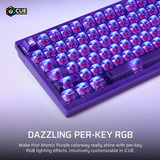 Corsair K65 Plus Wireless RGB mechanisch gaming toetsenbord Paars, US lay-out (QWERTY), Corsair MLX Red v2, 75%, RGB leds, PBT double-shot