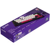 LORGAR KBP70MW, gaming toetsenbord Zwart, US lay-out, 65%, RGB, Hot-swappable, PBT Double-shot, Bluetooth / 2.4GHz / USB