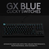 Logitech G PRO Mechanical Gaming Keyboard Zwart, US-International, GX Blue (Clicky), TKL