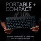 Logitech G PRO Mechanical Gaming Keyboard Zwart, US-International, GX Blue (Clicky), TKL