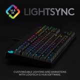 Logitech G PRO Mechanical Gaming Keyboard Zwart, US-International, GX Blue (Clicky), TKL