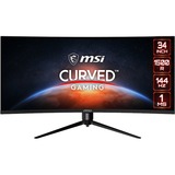 MSI Optix MAG342CQR 34" Curved UltraWide Gaming Monitor Zwart, 2x HDMI, DisplayPort, 144 Hz