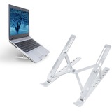 ACT Connectivity Laptopstandaard aluminium, opvouwbaar aluminium, Hoogte verstelbaar in 7 standen