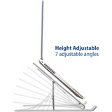 ACT Connectivity Laptopstandaard aluminium, opvouwbaar Aluminium, Hoogte verstelbaar in 7 standen