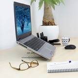 ACT Connectivity Laptopstandaard aluminium, opvouwbaar Aluminium, Hoogte verstelbaar in 7 standen