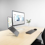 ACT Connectivity Laptopstandaard aluminium, opvouwbaar Aluminium, Hoogte verstelbaar in 7 standen
