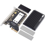 Aquacomputer kryoM.2 evo PCIe 3.0 x4 Adapter voor M.2 NGFF PCIe SSD, M-key passieve heatsink