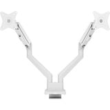Arozzi Alzare Neo Duo - Gas Spring Monitor Arm - White monitorarm Wit