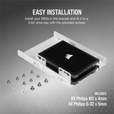 Corsair Dual SSD Mounting Bracket inbouwframe Wit