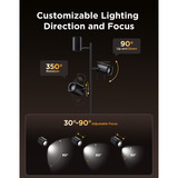 Govee Tree Floor Lamp Zwart, 2.4GHz wifi + Bluetooth