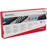 HyperX Alloy Elite 2 RGB, gaming toetsenbord Zwart, US lay-out, HyperX Red, RGB led, Pudding Keycaps 