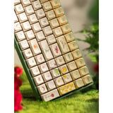 Iqunix F97 Floral Date RGB mechanisch gaming toetsenbord Groen, US lay-out (QWERTY), Gateron Red, 96%, RGB leds, Hot-swappable, PBT, 2.4GHz | Bluetooth 5.1 | USB-C