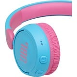 JBL JR310BT on-ear hoofdtelefoon Blauw/roze, Bluetooth