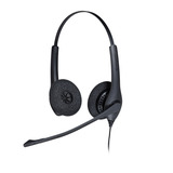 Jabra BIZ 1500 Duo  on-ear headset Zwart, Quick Disconnect (QD)