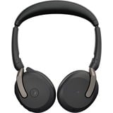 Jabra Evolve2 65 Flex Duo WLC, MS on-ear headset Zwart, Stereo, USB-C, Link380c, Microsoft Teams, met oplader