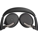 Jabra Evolve2 65 Flex Duo WLC, MS on-ear headset Zwart, Stereo, USB-C, Link380c, Microsoft Teams, met oplader