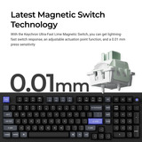 Keychron Q5 HE 8K Magnetic Switch Keyboard Zwart, US lay-out (QWERTY), Keychron Ultra-Fast Lime, 96%, RGB leds, OSA double-shot PBT, hot swap, Knob