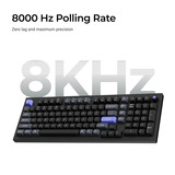 Keychron Q5 HE 8K Magnetic Switch Keyboard, toetsenbord Zwart, US lay-out, Keychron Ultra-Fast Lime, RGB leds, 96%, OSA double-shot PBT, hot swap, Knob