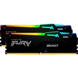 Kingston FURY 32 GB DDR5-6400 Kit werkgeheugen Zwart, KF564C32BBEAK2-32, Beast RGB, XMP, EXPO