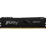 Kingston FURY 8 GB DDR4-3200 (1x 8 GB) werkgeheugen Zwart, KF432C16BB/8, Beast