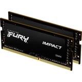 Kingston FURY Impact 32 GB DDR4-3200 (2x 16 GB) laptopgeheugen Zwart, KF432S20IBK2/32, SO-DIMM, XMP 2.0