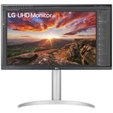 LG 27UP85NP-W 27" 4K UHD monitor Zilver, 2x HDMI, 1x DisplayPort, USB-A, USB-C, Sound