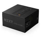 NZXT , 750 Watt voeding  Zwart