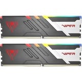 Patriot 64 GB DDR5-6000 (2x 32 GB) Dual-Kit werkgeheugen Zwart, PVVR564G600C30K, Viper Venom RGB, INTEL XMP, AMD EXPO)