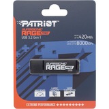 Patriot Supersonic Rage Pro 128 GB usb-stick Zwart, USB-A 3.2 Gen 1