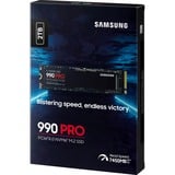 SAMSUNG 990 PRO 2 TB SSD MZ-V9P2T0BW, PCIe Gen 4.0 x4, NVMe 2.0
