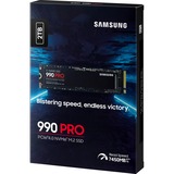 SAMSUNG 990 PRO, 2 TB SSD MZ-V9P2T0BW, PCIe Gen 4.0 x4, NVMe 2.0