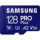 SAMSUNG PRO Plus 128 GB microSDXC (2023) geheugenkaart Blauw, UHS-I U3, Class 10, V30, A2