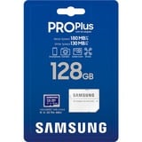 Samsung PRO Plus 128 GB microSDXC (2023) geheugenkaart Blauw, UHS-I U3, Class 10, V30, A2
